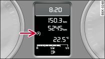 Instrument cluster without driver information system: Engine switched off (stop phase)